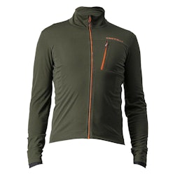 Castelli | Go Jacket Men's | Size Large In Military Green/fiery Red