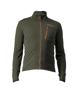 Castelli | Go Jacket Men's | Size Medium In Military Green/fiery Red
