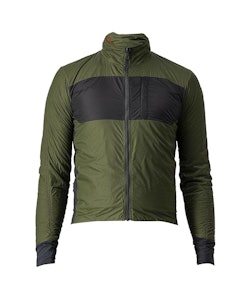 Castelli | Unlimited Puffy Jacket Men's | Size Large In Light Military Green/dark Gray/brilliant Orange