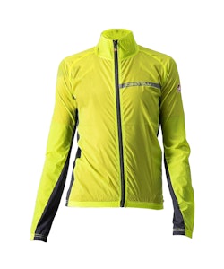 Castelli | Squadra Stretch Women's Jacket | Size Medium in Yellow Fluo/Dark Gray