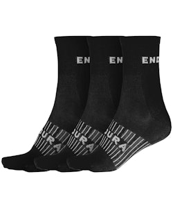 Endura | Coolmax Race Sock (Triple Pack) Men's | Size Large/Extra Large in Black