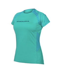 Endura | Women's Single Track Short Sleeve Jersey | Size Large in Pacific Blue