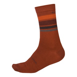 Endura | Baabaa Merino Stripe Sock Men's | Size Small/medium In Red