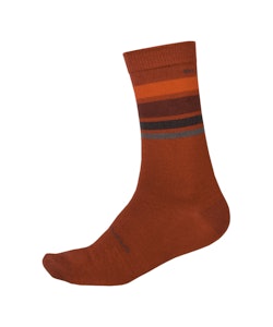 Endura | BaaBaa Merino Stripe Sock Men's | Size Large/Extra Large in Red