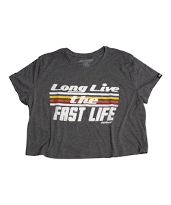 Fasthouse | Women's Anthem Crop T-Shirt | Size Medium In Dark Grey