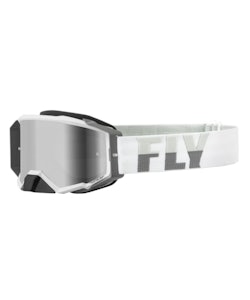 Fly Racing | Zone Pro Goggle Men's in White/Grey/Silver Mirror/Smoke