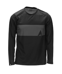 Foundation | Long Sleeve Trail Jersey Men's | Size Small In Black/gray | 100% Polyester