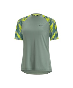 GORE WEAR | C5 Women's Trail Short Sleeve Jersey | Size Large in Nordic Blue/Citrus Green
