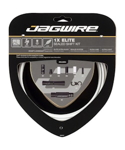 Jagwire | 1x Elite Sealed Shift Cable Kit | White | SRAM/Shimano, Polished Ultra-Slick Cable