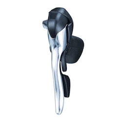 Microshift | R9 Drop Bar Shifters Black W/ | Silver | Lever, Left Drop Bar Shift Lever, Triple, Shimano Compatible | Aluminum