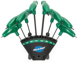 Park Tool | Ph-T1.2 P-Handle Torx Wrenchs | Green | 8 Torx Wrenches With Holder | Nylon