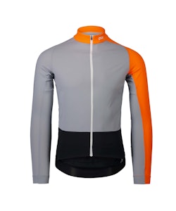 Poc | Essential Road Mid L/s Jersey Men's | Size Extra Small In Granite Grey/zink Orange | Polyester