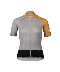 Poc | Essential Road Women's Jersey | Size Extra Large In Granite Grey/zink Orange | Polyester