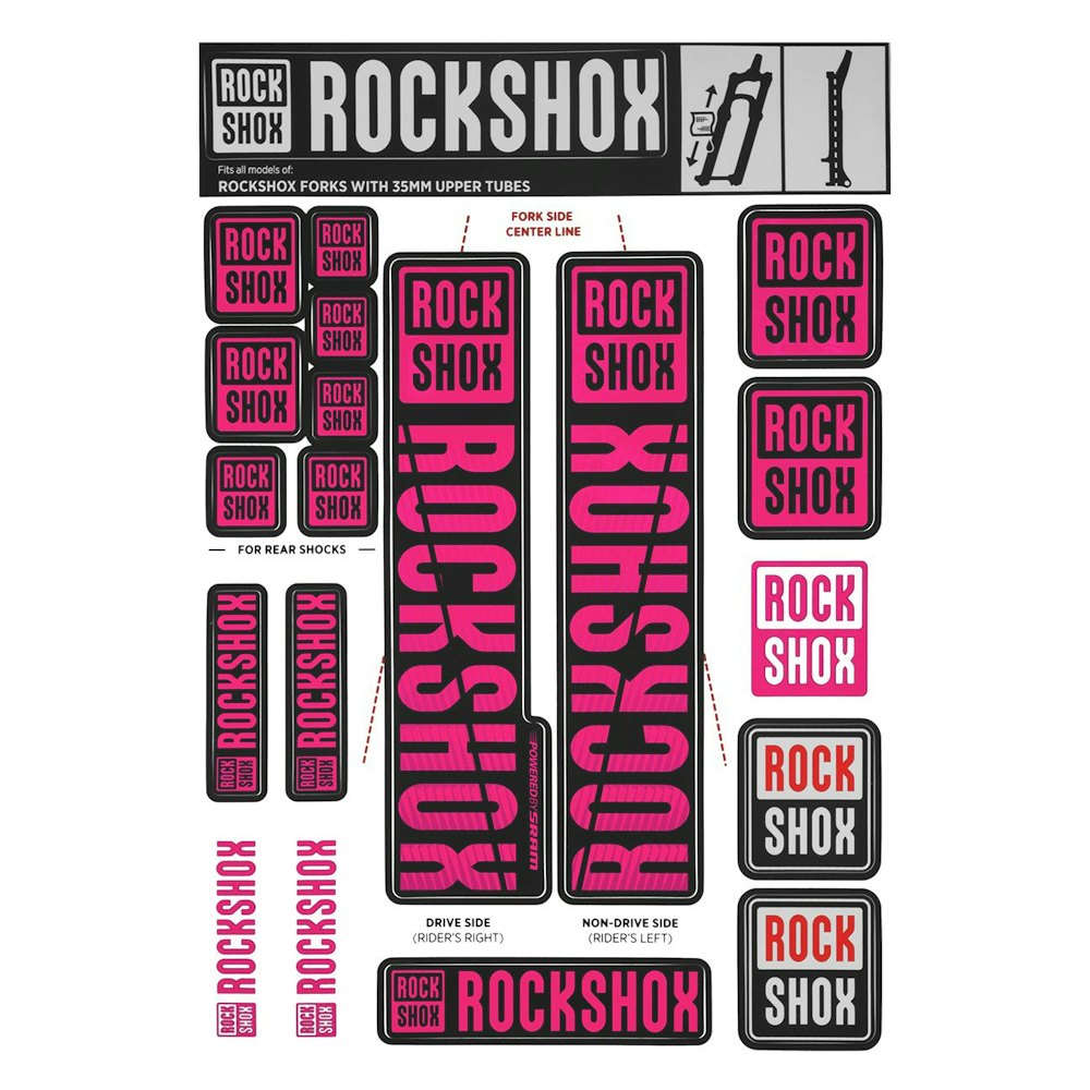Rockshox 35mm Decal Kit