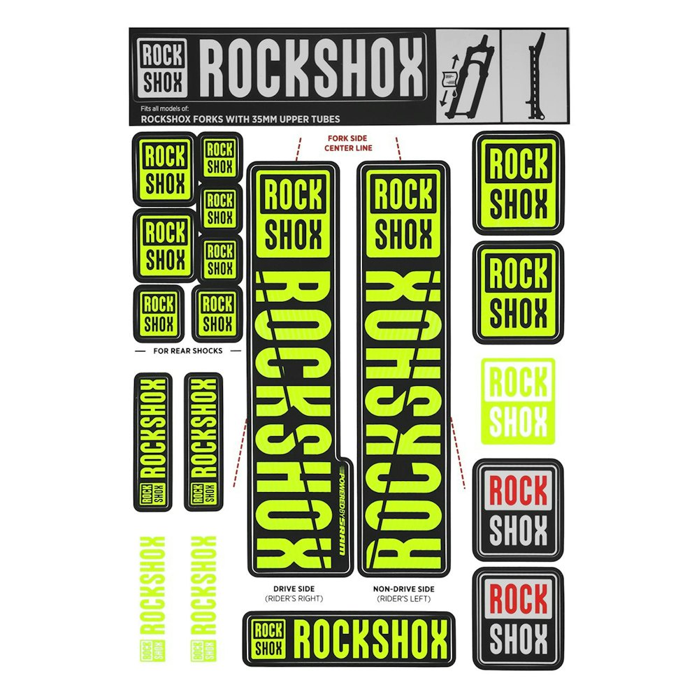 Rockshox 35mm Decal Kit