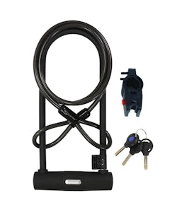 Serfas | 290 Mm U-Lock W/bracket And Cable Lock/bracket/cable | Rubber