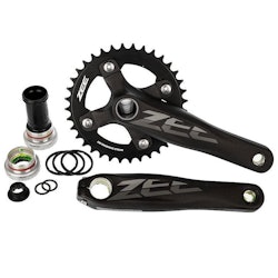 Shimano | Zee Fc-M640 68/73Mm Crankset | Black | 165Mm, With 36 Tooth Chainring | Aluminum