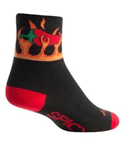 Sock Guy | Keep It Spicy Socks Men's | Size Small/Medium in Black/Red