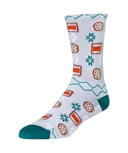 Sock Guy | Santa Snacks Socks Men's | Size Small/Medium in Grey/Green