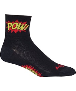 Sock Guy | Boom Pow Cycling Socks Men's | Size Large/Extra Large in Black