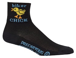 Sock Guy | Biker Chick Cycling Socks Women's | Size Small/medium In Black | Nylon