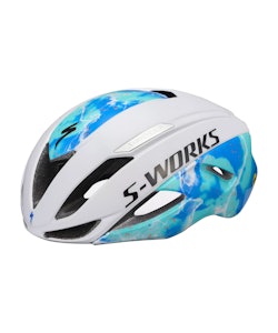 Specialized | S-Works Evade II Helmet ANGI MIPS CPSC Men's | Size Small in Matte Dove Grey/Gloss Cobalt Blue/Lagoon Blue