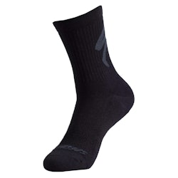 Specialized | Cotton Tall Logo Sock Men's | Size Large In Black | 100% Cotton