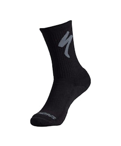 Specialized | Merino Midweight Tall Logo Sock Men's | Size Medium in Black