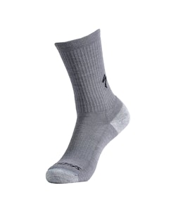 Specialized | Merino Midweight Tall Logo Sock Men's | Size Small in Gunmetal