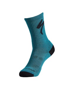 Specialized | Merino Midweight Tall Logo Sock Men's | Size Medium in Tropical Teal