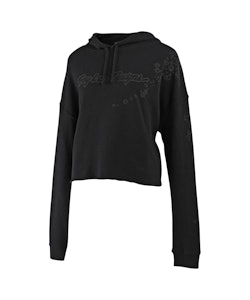 Troy Lee Designs | Women's Signature Floral Crop Pullover | Size Extra Large In Black