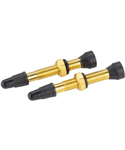 Whisky Parts Co. | No.9 Alloy Tubeless Valves 40mm | Gold | Pair