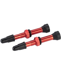 Whisky Parts Co. | No.9 Alloy Tubeless Valves 40Mm | Red | Pair