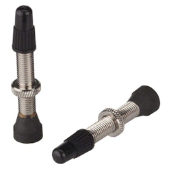 Whisky Parts Co. | No.7 Brass Tubeless Valves - Pair Pair, 40Mm, Silver