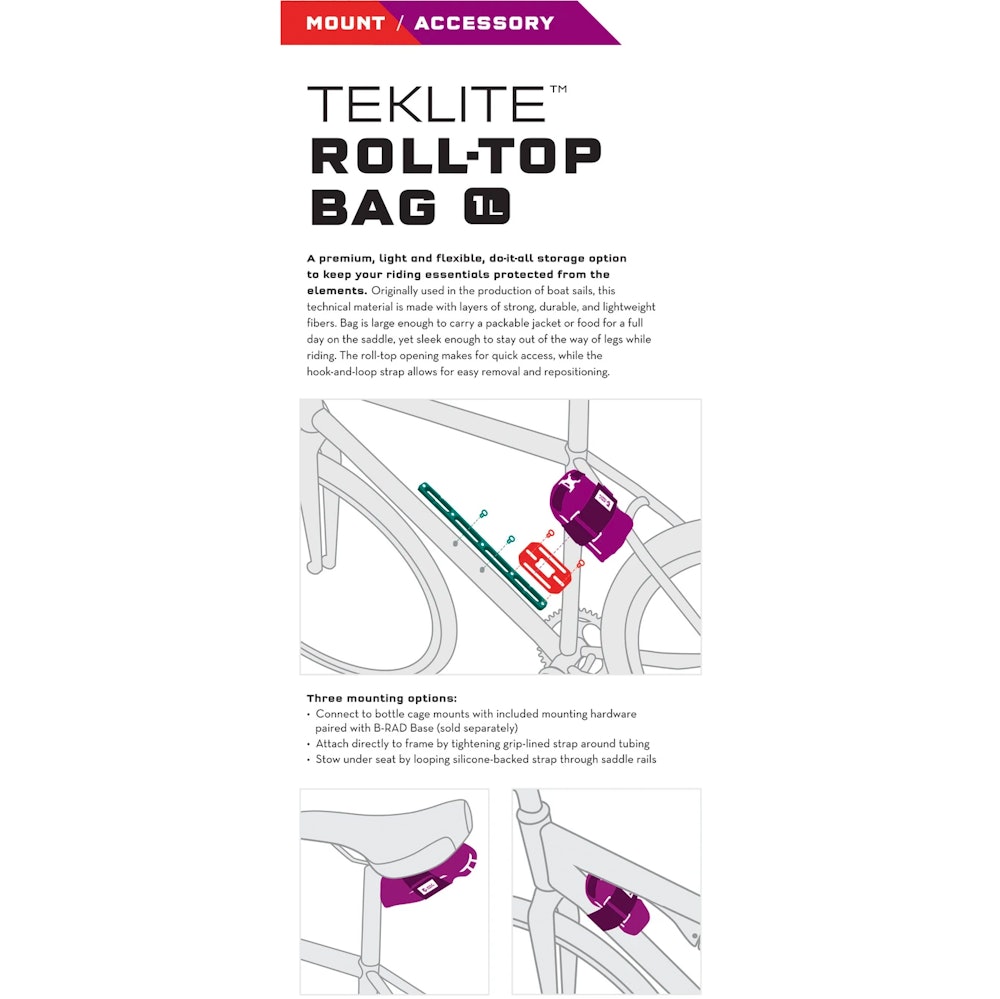 Wolf Tooth B-RAD TekLite Roll-Top 1L Bag