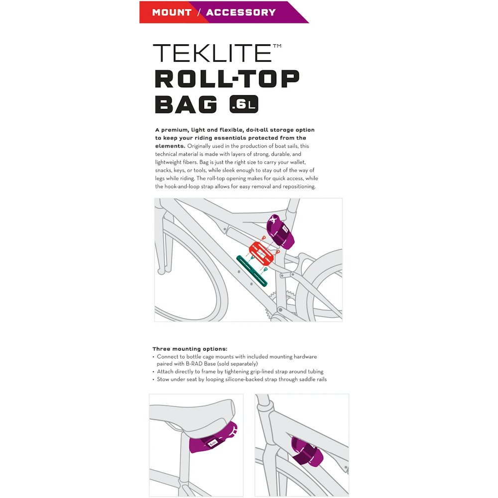 Wolf Tooth B-RAD TekLite Roll-Top 0.6L Bag