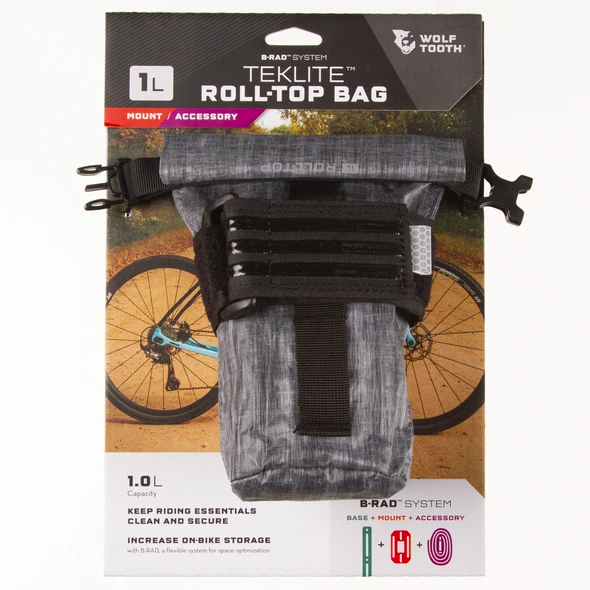 Wolf Tooth B-RAD TekLite Roll-TopL Bag With Adapter Plate | Jenson USA