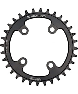Wolf Tooth Components | 76 Bcd Chainring 30T, 76 Bcd, 4-Bolt, Drop-Stop, Sram 76 Bcd And Specialized Stout, Blk | Aluminum