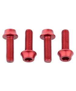 Wolf Tooth Components | Water Bottle Cage Bolts Red | Aluminum