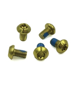 Wolf Tooth Components | Camo Chainring Bolts | Gold | 5 Pack, Ed Coated Steel