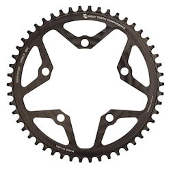 Wolf Tooth Components | 110 Bcd Cyclocross & Road Drop Stop B Chainrings | Black | 34T | Aluminum