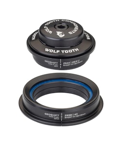 Wolf Tooth Components | ZS44/ZS56 GeoShift Performance Angle Headset | Black | ZS44/ZS56, Short