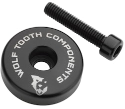 Wolf Tooth Components | Ultralight Stem Cap With Integrated Spacer | Black | 5Mm Spacer | Aluminum