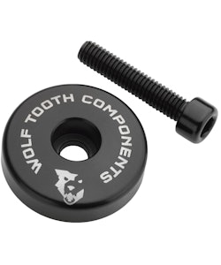 Wolf Tooth Components | Ultralight Stem Cap With Integrated Spacer | Black | 5Mm Spacer | Aluminum