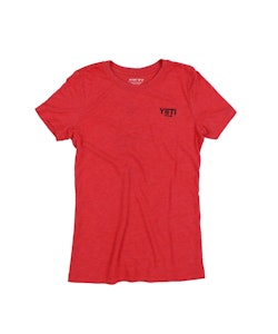 Yeti Cycles | Women's Geo T-Shirt | Size Medium in Vintage Red